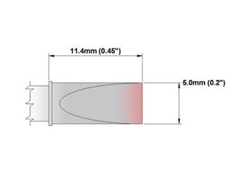 Large Chisel Type OKI Solder Bit , Precision Welding Safety Tips
