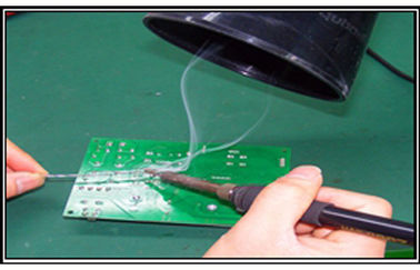Portable Solder Fume Extractor Triple Activated Carbon Filter with pre-filter